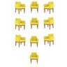 Kit 10 Poltronas Decorativa Reforçada Oferta - Balaqui Decor Cor:Amarelo - 1