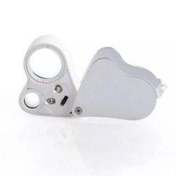 Mini Lupa Dupla Aumento Para Joias Led 40X25Mm 9888 - 1