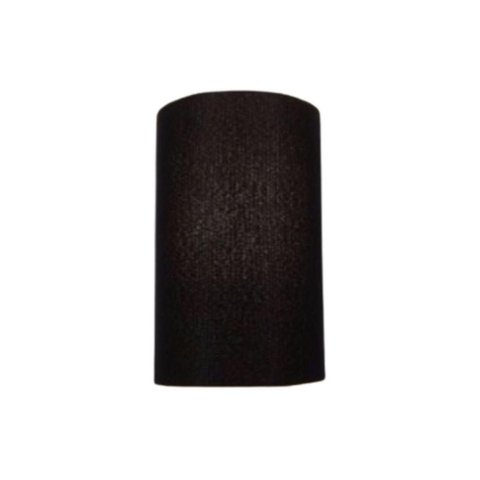 Arandela Meia Cana Vivare Md-2031 Cúpula em Tecido 30-18x16cm - Bivolt Preto 127-220v