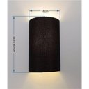 Ver imagem 5 de Arandela Meia Cana Vivare Md-2031 Cúpula em Tecido 30-18x16cm - Bivolt Preto 127-220v