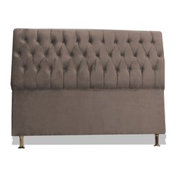 Cabeceira de Cama Box Eliane King 195 Cm Suede Capuccino Dimazza Móveis - Capuccino - 1