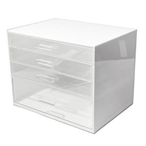 Gaveteiro Acrílico A4 com 4 Gavetas Branco