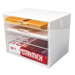 Gaveteiro Acrílico A4 com 4 Gavetas Branco - 2