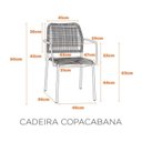 Ver imagem 3 de Kit Mesa Arpoador Alumínio e Tampo em Vidro e 4 Cadeiras Copacabana Aço e Corda Náutica