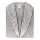 Ver imagem 1 de Roupao Microfibra Gola Texturizada Sofisticata Prata M