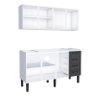 Cozinha Completa Gabinete Para Pia 160 e Armário Aéreo Juno/Apolo 4 Gavetas Cozimax Preto - 2