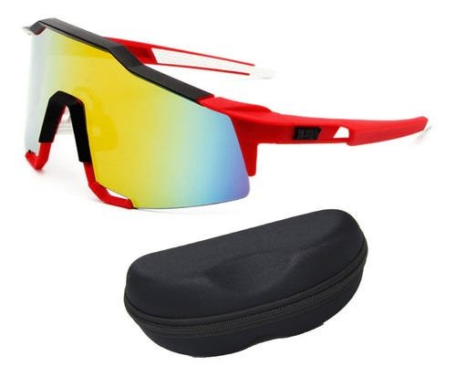 Óculos De Ciclimos Mtb Speed Esporte Uv400 Vermelho - 2