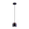 Luminária Pendente Lagos Detalhe Madeira Cozinha Bancada E27:Preto/110V/220V - 1