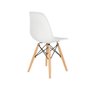 Conjunto Mesa Redonda Branca 90cm + 4 Cadeiras Eames Pés Madeira Sala Cozinha Jantar Moderna Pronta  - 5