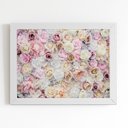 Ver imagem 1 de Quadro Mix de Flores Rosas Coloridos Moldura Branca 60x40cm
