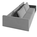 Ver imagem 7 de Sofá Ilha Modular Living com Puff 252cm Georgia K04 Veludo Cinza/preto - Mpozenato