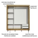 Ver imagem 5 de Guarda-Roupa Casal Madesa Lyon 3 Portas de Correr de Espelho 2 Gavetas com Pés Rustic Cor:Rustic