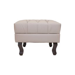 Puff Baú Decorativo Capitonê Luis XV 50x40cm Corano Bege - Sheep Estofados - Bege - 2 Puff Baú Decorativo Capitonê Luis XV 50x40cm Corano Bege - Sheep Estofados - Bege - 2