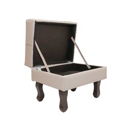 Puff Baú Decorativo Capitonê Luis XV 50x40cm Corano Bege - Sheep Estofados - Bege - 4 Puff Baú Decorativo Capitonê Luis XV 50x40cm Corano Bege - Sheep Estofados - Bege - 4