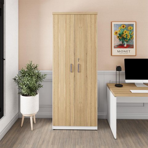 Armário Escritório Extra Alto 80cm X 210cm 2 Portas Chave F5
