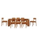 Ver imagem 4 de Conjunto de Jantar Nala 8 Lugares Tampo MDF Cadeiras Noronha Imbuia 220cm Mobillare