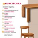 Ver imagem 5 de Conjunto de Jantar Nala 8 Lugares Tampo MDF Cadeiras Noronha Imbuia 220cm Mobillare