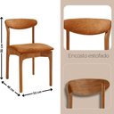 Ver imagem 6 de Conjunto de Jantar Nala 8 Lugares Tampo MDF Cadeiras Noronha Imbuia 220cm Mobillare