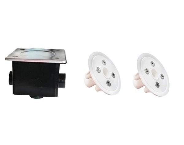 4 Caixa de Passagem Tampa Inox +4 Adaptador Piscina de Vinil - 1