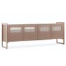 Balcão Buffet MH-5368 Herval 4 Portas 204 cm Palha Natural Madeira Maciça Tauari Cor Amêndoa - 1