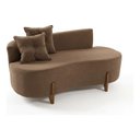 Ver imagem 2 de Sofá Curvo Marrom Capuccino Orgânico 150 Cm -belufan Móveis