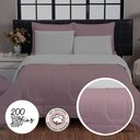 Ver imagem 2 de Kit Edredom Queen 200 Fios + Jogo Lençol 6 peças 100% Algodão Dupla Face Rosa Off White Casa Dona