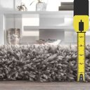 Ver imagem 3 de Tapete Sala Quarto e Escritório Felpudo Shaggy Altura Pelo 40Mm 2,0 x 2,4 M Cinza Casa Dona