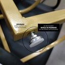 Ver imagem 5 de Banco Recamier Base em Aço Dourado Glow Zahav:Veludo Rosa