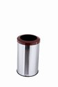 Ver imagem 1 de Lixeira Aço Inox Com Aro Plástico Lixo Reciclável Cozinha 20 Litros - Marrom