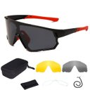 Ver imagem 2 de Óculos De Ciclismo Mtb Estrada Esporte 3 Lentes Preto/Lente Preta