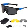 Óculos De Ciclismo Mtb Estrada Esporte 3 Lentes Azul/Lente Preta - 2