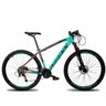 Bicicleta Aro 29 Dropp Z7-x Freio Hidráulico 27V Suspensão com Trava Cinza e Verde Água - 1