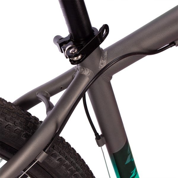 Bicicleta Aro 29 Dropp Z7-x Freio Hidráulico 27V Suspensão com Trava Cinza e Verde Água - 4