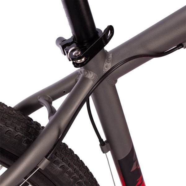 Bicicleta Aro 29 Dropp Z7-x Freio Hidráulico 27V Suspensão com Trava Cinza e Vermelho - 3