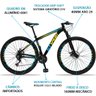 Bicicleta Aro 29 GT Sprint MX1 Aluminum 21v Freio a Disco Preto Azul e Amarelo - 3