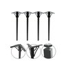 Kit 4 Pé 75cm Mesa Metalon Preto Reforçados - 1