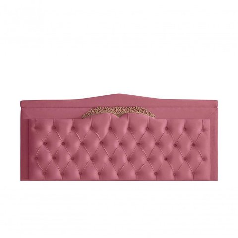 Cabeceira de Cama Box Painel Helena Casal 140 Cm Retro Capitonê Botão Encapados Suede Rosa Bebê