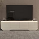 Ver imagem 2 de Rack para TV 75 e 85 Polegadas com LED Arcus Estilo Orgânico 218 cm - Off White