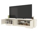 Ver imagem 6 de Rack para TV 75 e 85 Polegadas com LED Arcus Estilo Orgânico 218 cm - Off White