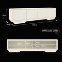 Ver mais imagens de Rack para TV 75 e 85 Polegadas com LED Arcus Estilo Orgânico 218 cm - Off White