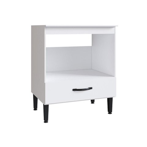 Balcão Cooktop Light 1 Porta e Espaço para Forno - Casajá - Branco