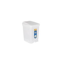LIXEIRA PVC COM PEDAL 9LT QUADRADA BRANCA METASUL - 2
