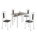 Ver imagem 2 de Conjunto de Mesa Tubular com 4 Cadeiras Lívia Branco/Preto