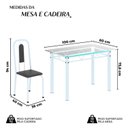 Ver imagem 3 de Conjunto de Mesa Tubular com 4 Cadeiras Lívia Branco/Preto