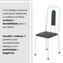 Ver mais imagens de Conjunto de Mesa Tubular com 4 Cadeiras Lívia Branco/Preto