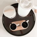 Ver imagem 3 de Bandeja Redonda com Alça Bandeija de Café da Manhã Cantinho do Café Decorativa Mimo Style 35cm - Pre