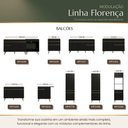 Ver imagem 4 de Balcão de Cozinha Gabinete Pia 150cm 3 Portas 1 Gaveta Retrô Florença Multimóveis MP2437 Preto
