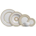 Ver imagem 1 de Aparelho de Jantar 20 Peças Plissan - Alleanza - Branco / Dourado