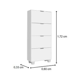 Sapateira Organizadora 4 Portas Basculante Veneza:branco - 4