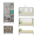 Ver imagem 5 de Quarto de Bebê Completo Berço Americano 3 em 1 Colchão Allegra Multimóveis Mp4606 Branco/off